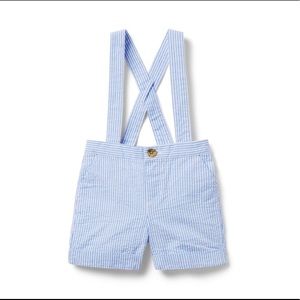 !Exclusive NWT! Janie and Jack Seersucker suspended shorts